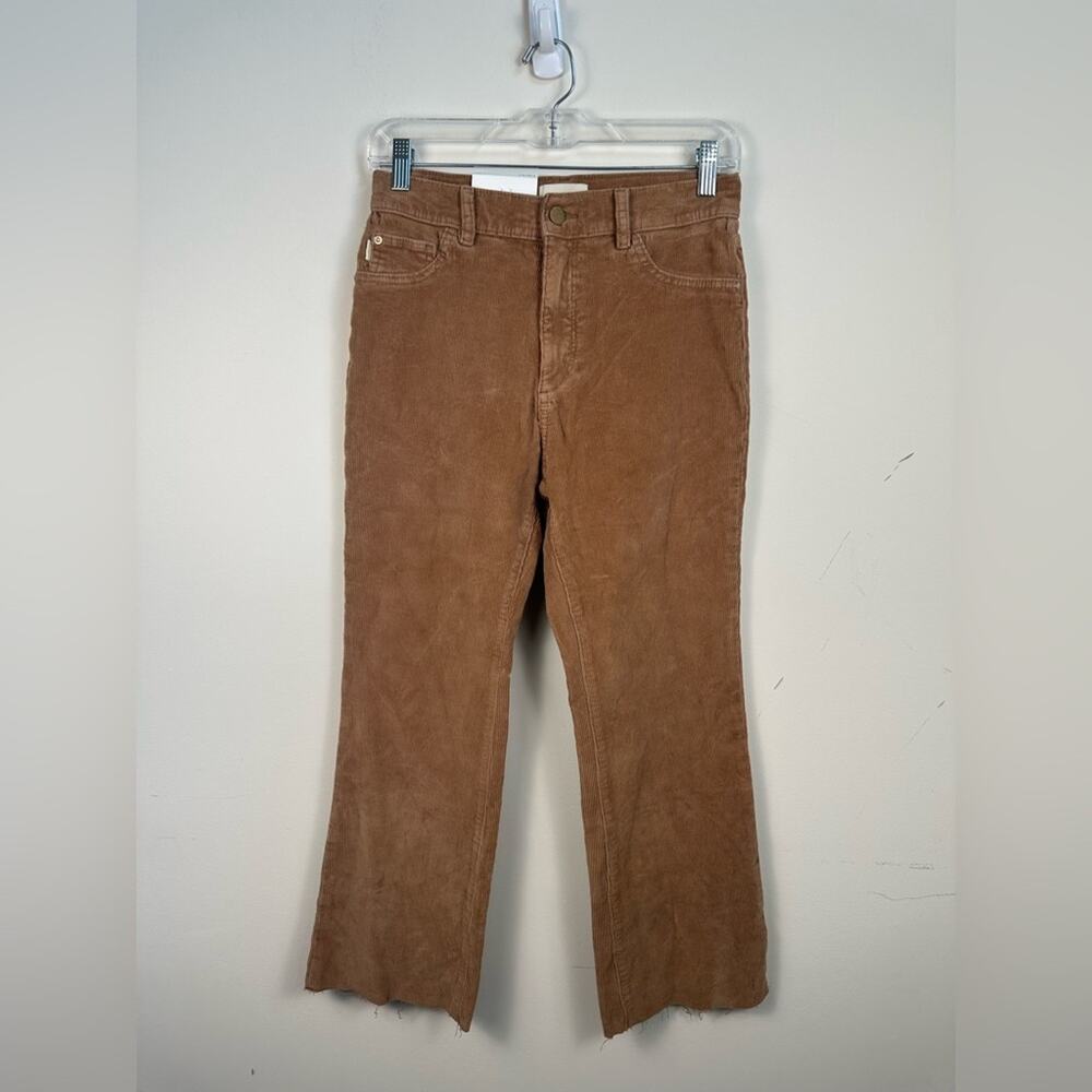 DL1961 Bridget Boot Pants Women 27 Teddy Taupe NWT High Rise Corduroy Crop